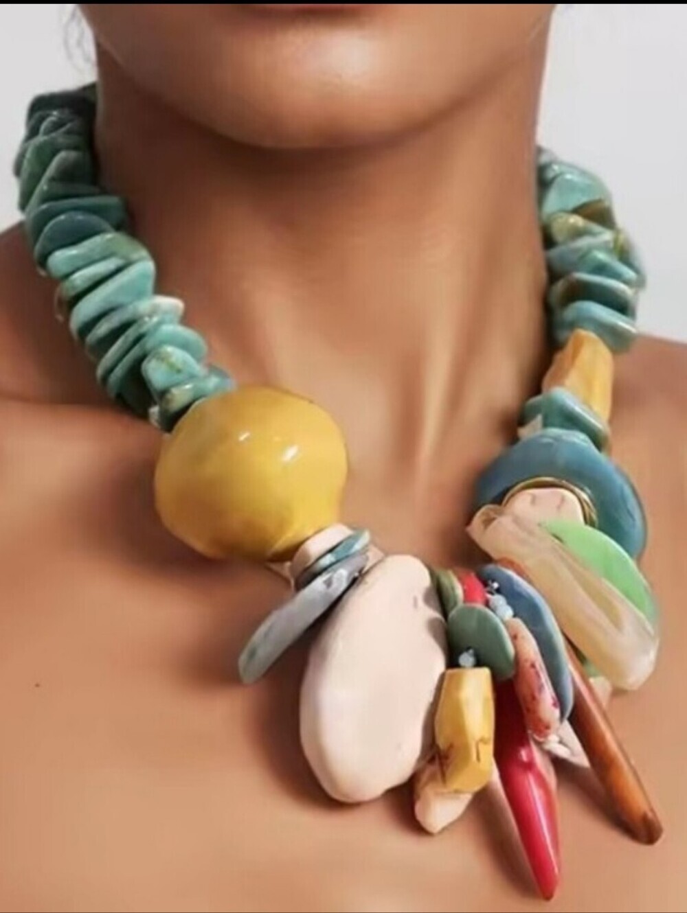 New! Chunky Statement Necklace FARM Rio style  •  NWOT  #1070